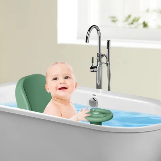 Toddler Bath Chair Baby Bath Support Seat With Adjustable Backrest Portable Baby Bath Chair With Suction Cup Base Non-Slip Bath - Image 3