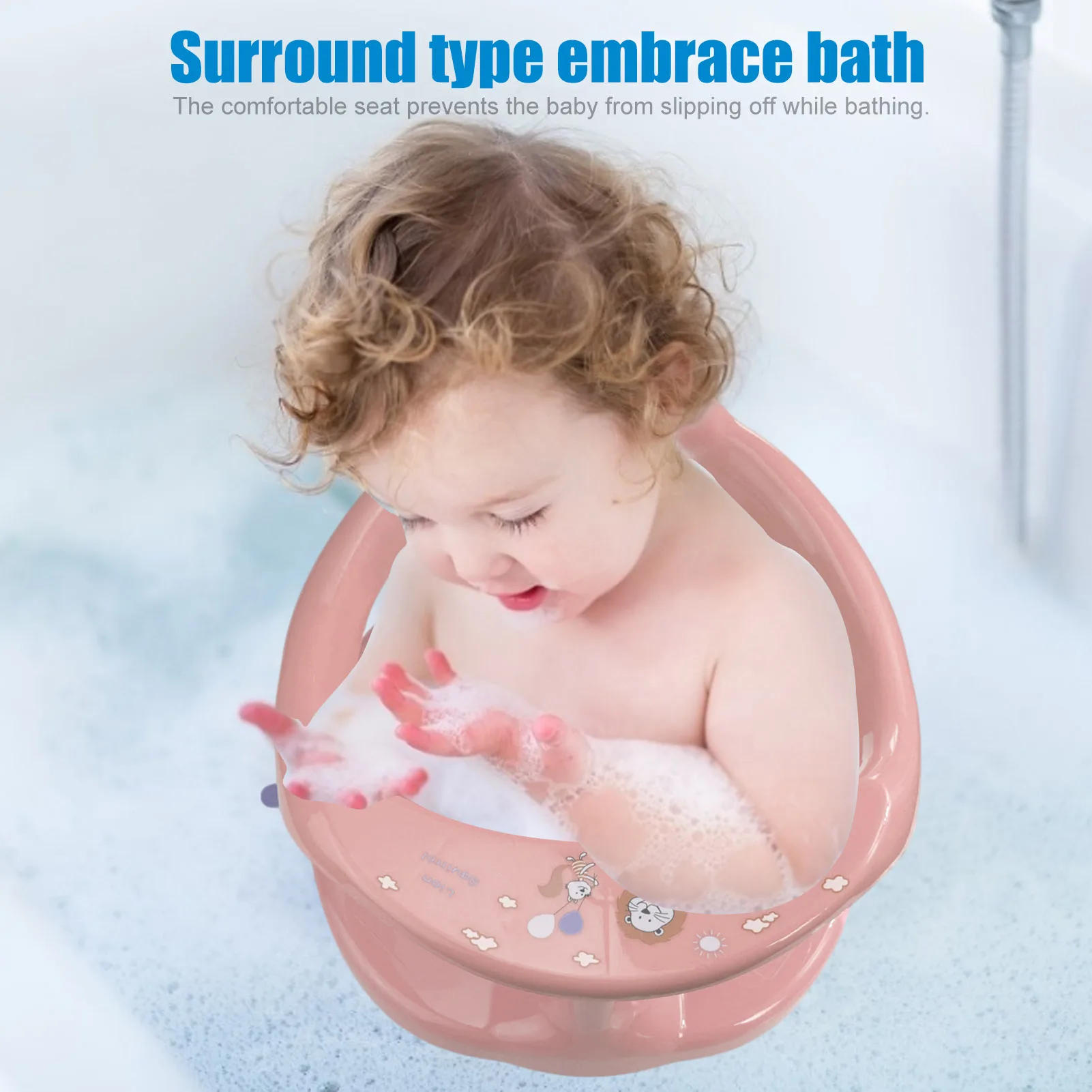 Baby Bath Chair Child With Suction Cup Bathtub Pad Seat Safety Anti Slip Newborn Shower Stool Infan Non-slip Children Bath Chair