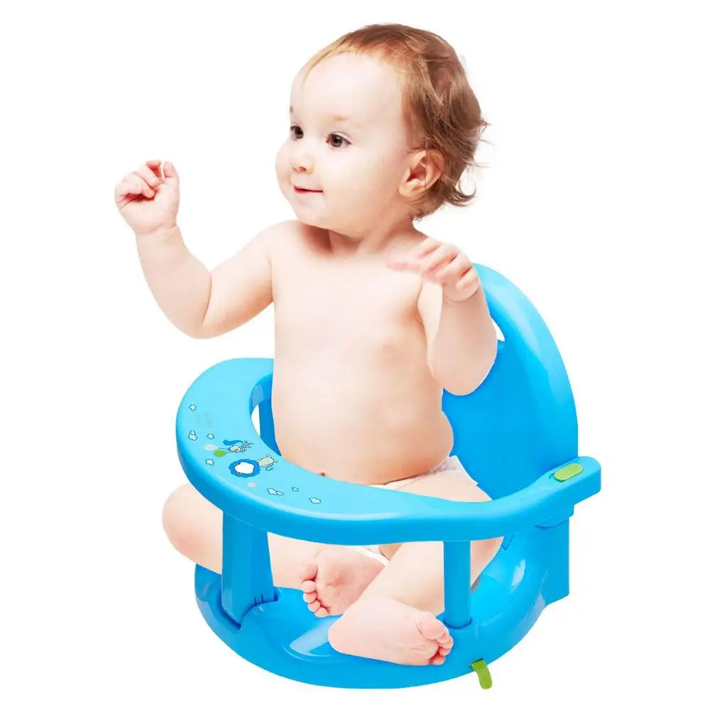 Baby Bath Seat Soft Mat For Travel Home Living Room Foldable Baby Bath Seat With Suction Cups Wrap-around Baby Bath Chair