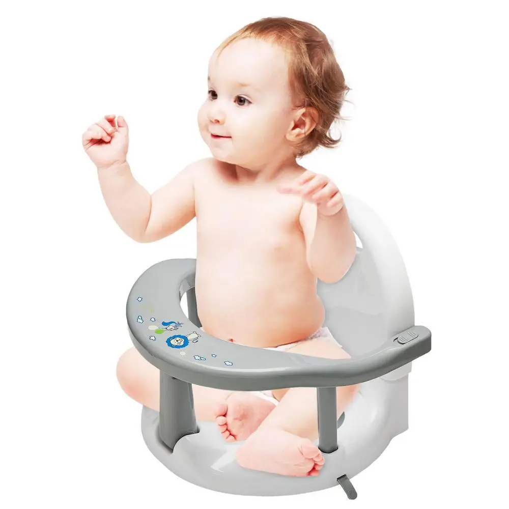 Baby Bath Seat Soft Mat For Travel Home Living Room Foldable Baby Bath Seat With Suction Cups Wrap-around Baby Bath Chair