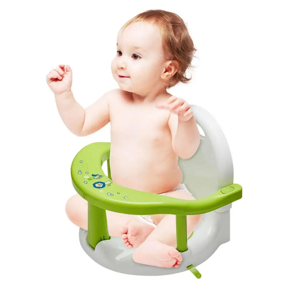 Baby Bath Seat Soft Mat For Travel Home Living Room Foldable Baby Bath Seat With Suction Cups Wrap-around Baby Bath Chair