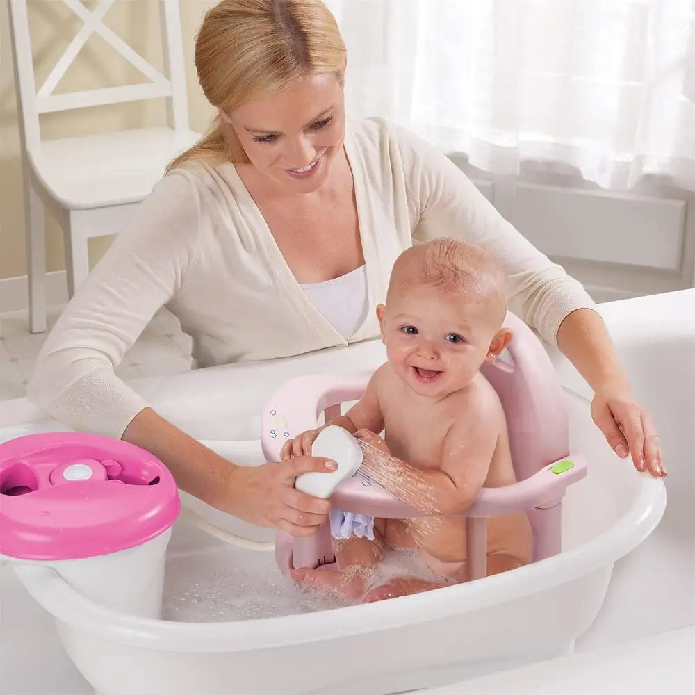 Baby Bath Seat Soft Mat For Travel Home Living Room Foldable Baby Bath Seat With Suction Cups Wrap-around Baby Bath Chair