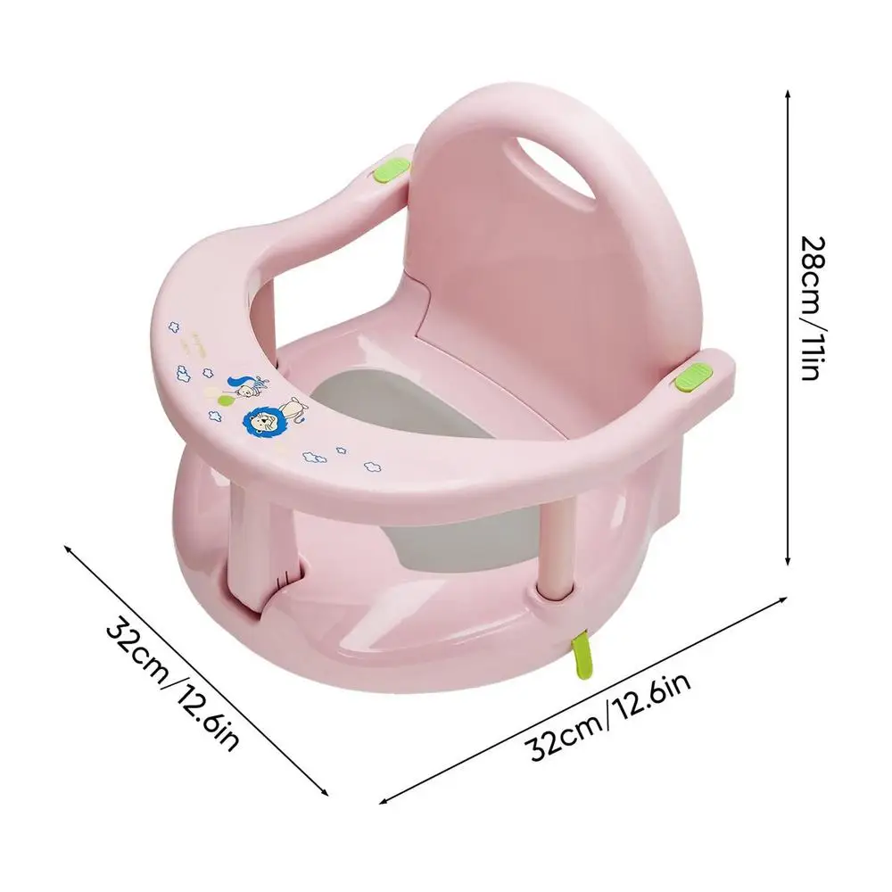 Baby Bath Seat Soft Mat For Travel Home Living Room Foldable Baby Bath Seat With Suction Cups Wrap-around Baby Bath Chair