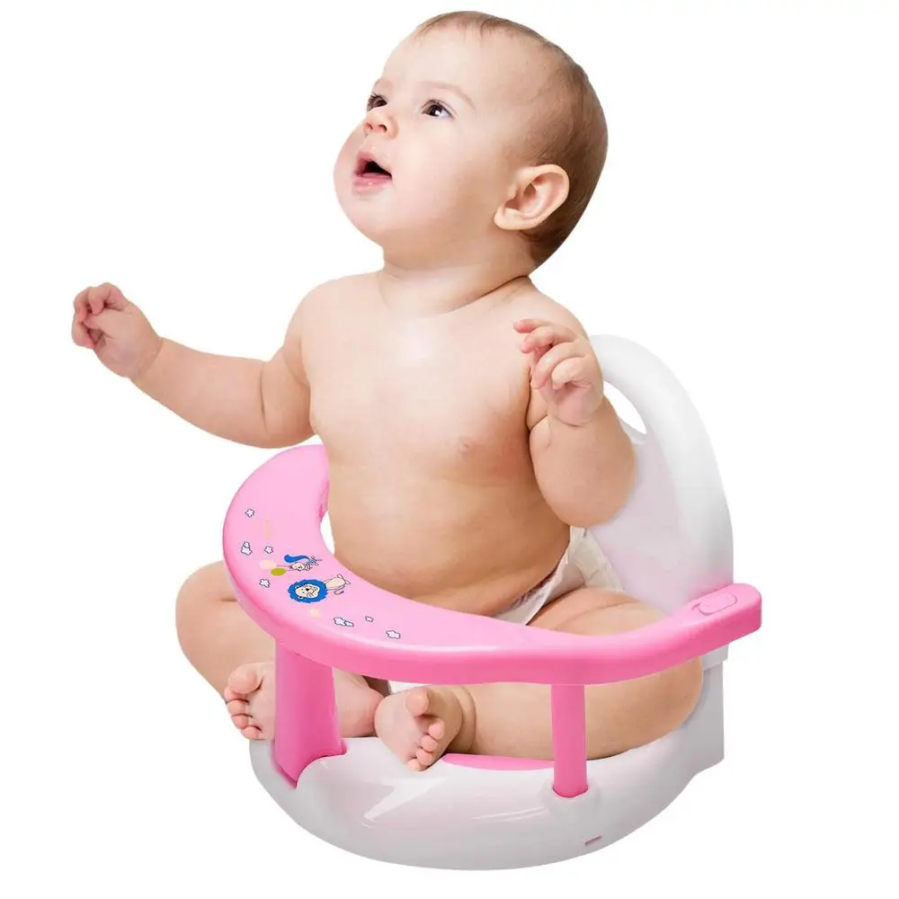 Baby Bath Seat Soft Mat For Travel Home Living Room Foldable Baby Bath Seat With Suction Cups Wrap-around Baby Bath Chair