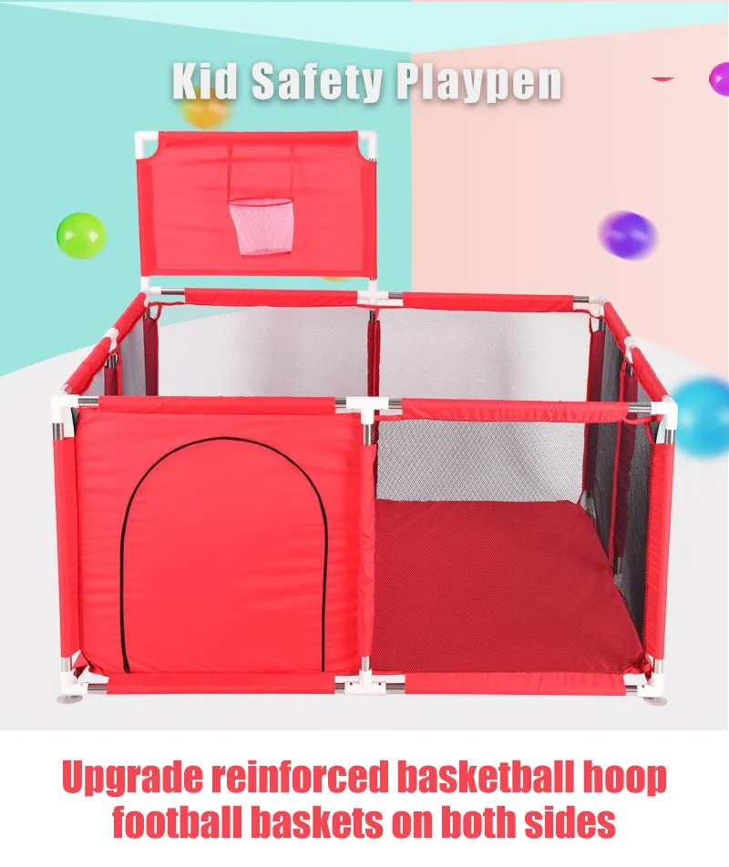 IMBABY baby playpens Large Size Baby Playground Infant Safety Barriers Dry Balls Pool Newborn Stocking Activity Game Park