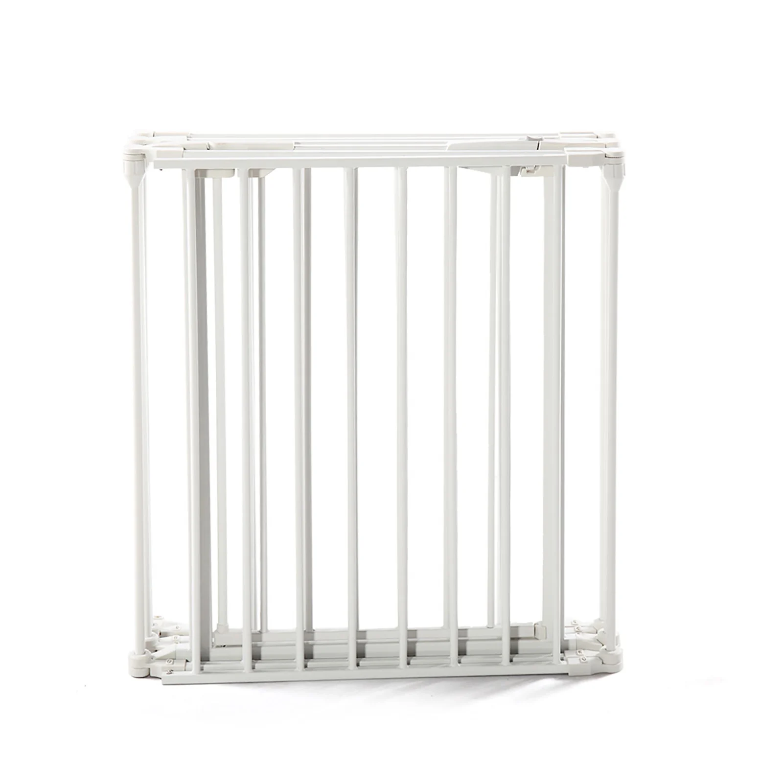 6-Panel Metal Baby Playpen Fireplace Safety Fence w/ Walk-Through Door in 2 Directions, 5-in-1 Extra Wide Barrier Gate for Indoo