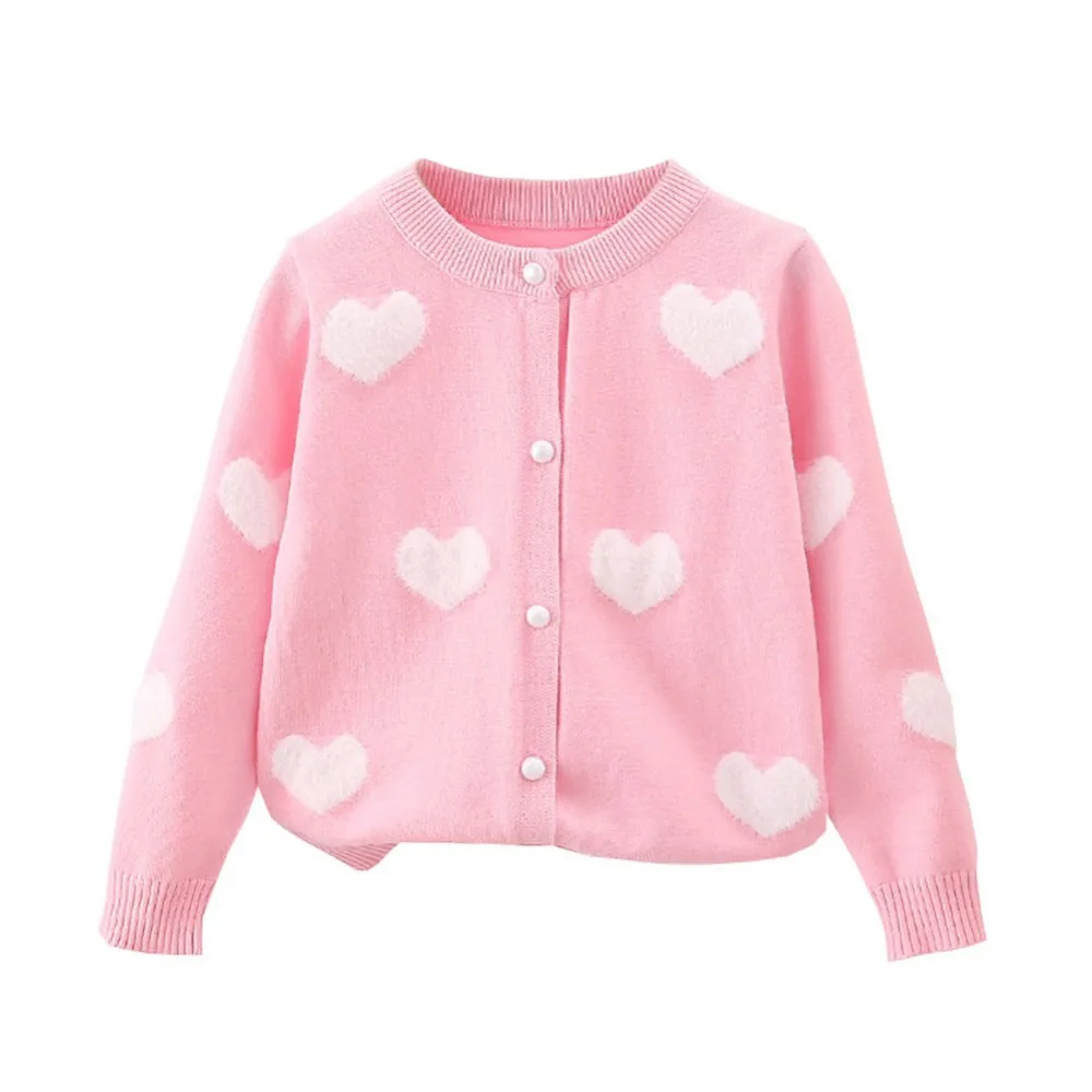 Autumn Children Girls Cardigan Sweaters Baby Knitted Sweater Long Sleeve Cute Outwear Coat For Toddler Girl Kids Knitwear Jacket