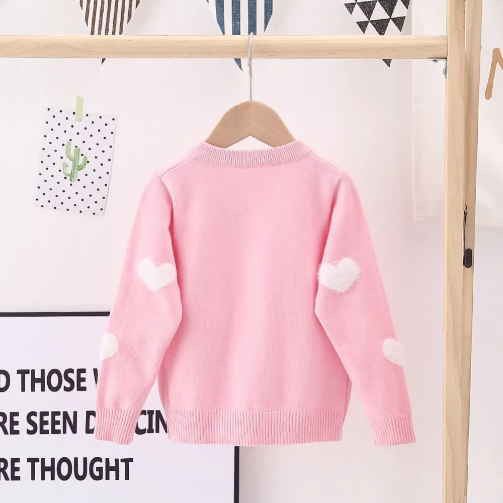 Autumn Children Girls Cardigan Sweaters Baby Knitted Sweater Long Sleeve Cute Outwear Coat For Toddler Girl Kids Knitwear Jacket