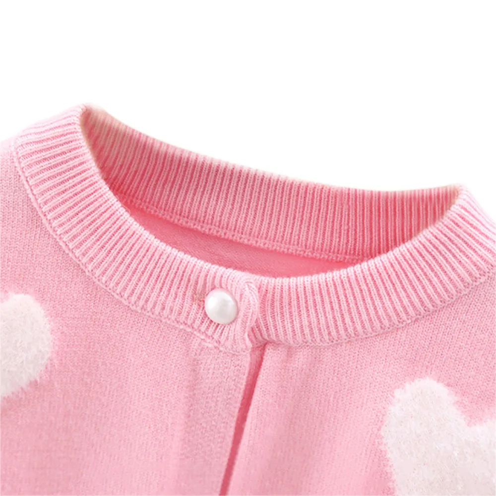 Autumn Children Girls Cardigan Sweaters Baby Knitted Sweater Long Sleeve Cute Outwear Coat For Toddler Girl Kids Knitwear Jacket