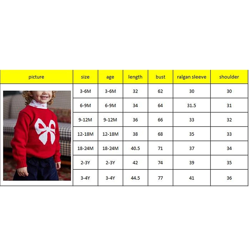 Little Girls Bow Pattern Sweaters Long Sleeve Round Neck Ribbed Knitted Pullover Tops Fall Winter Knitwear