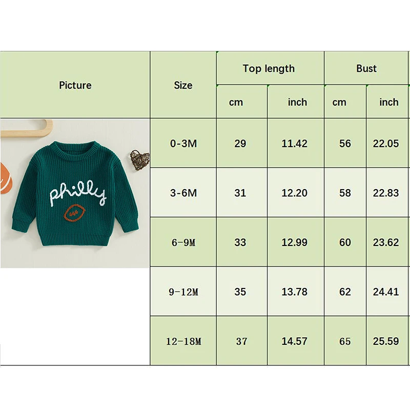 Newborn Baby Boys Sweater Autumn Winter Rugby Embroidery Warm Knitted Long Sleeves Pullovers Toddlers Fashion Knitwears Jumpers