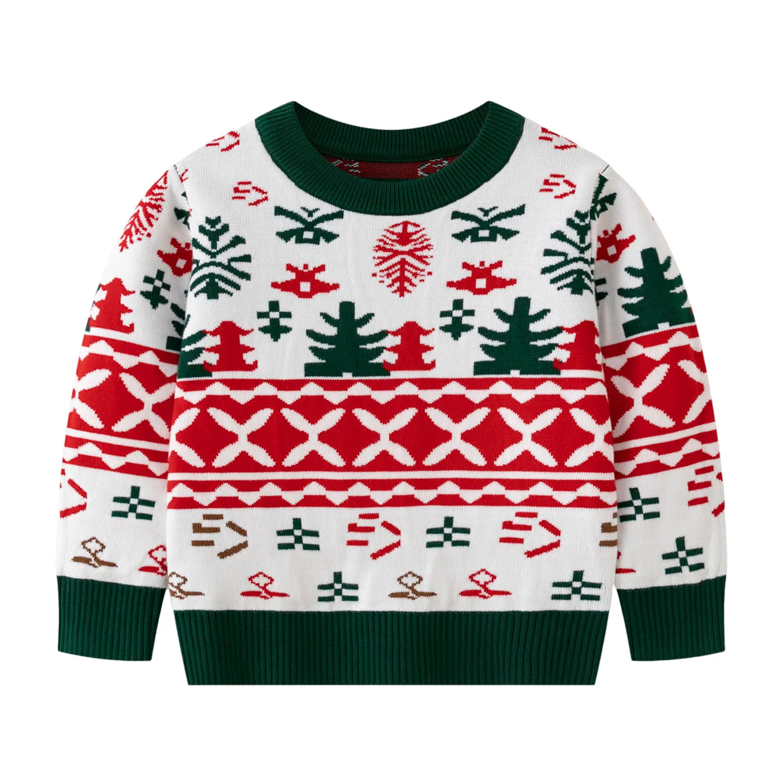 Toddler Boys Girls Christmas Sweaters Cartoon Warm Knitted Sweater Long Sleeve Top Knitwear Toddler Knit Sweater Pullovers Xmas