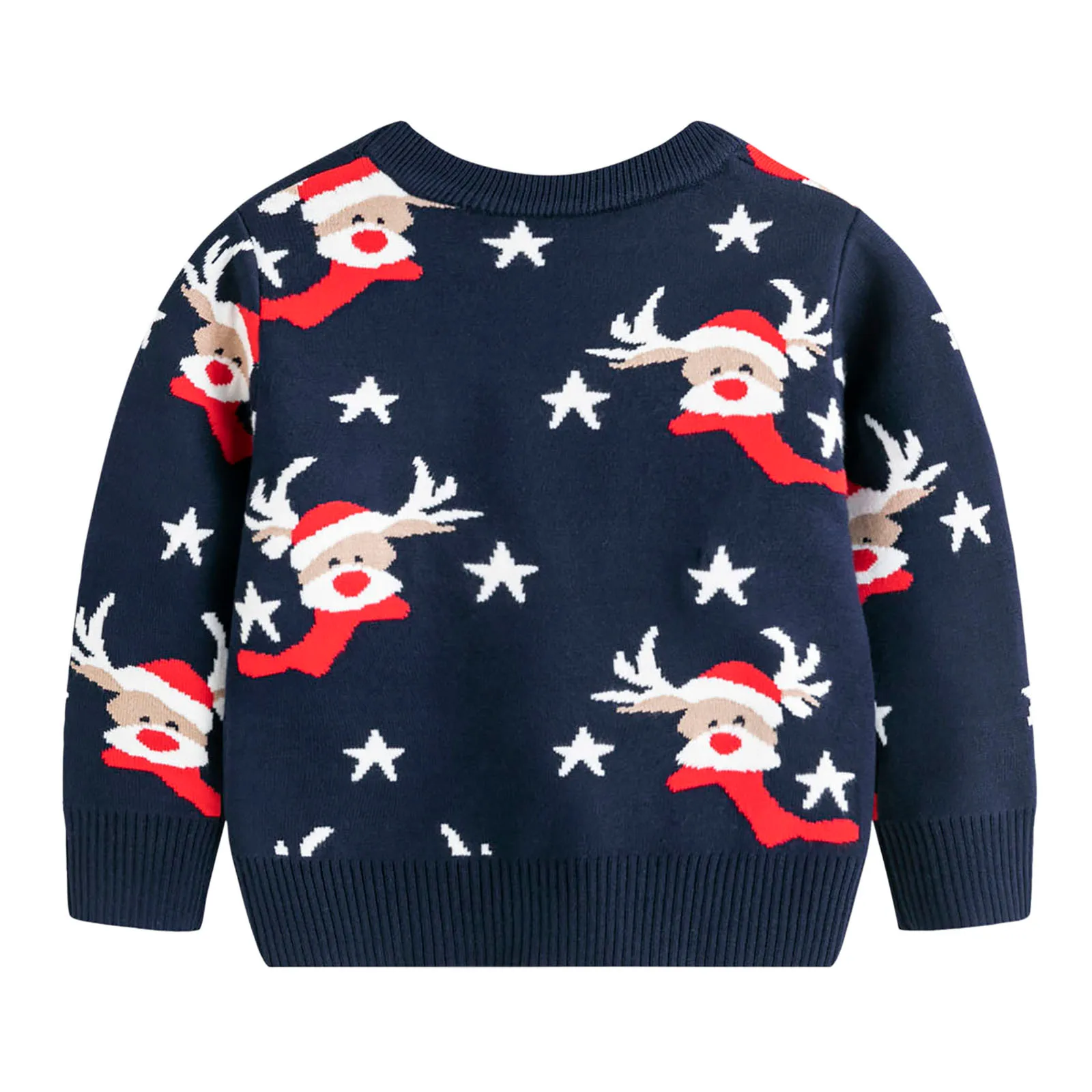 2024 Christmas Sweaters Autumn Winter Kids Warm Pullovers Baby Cartoon Knitted Sweaters Children Clothes Boys Girls Xmas Jumper