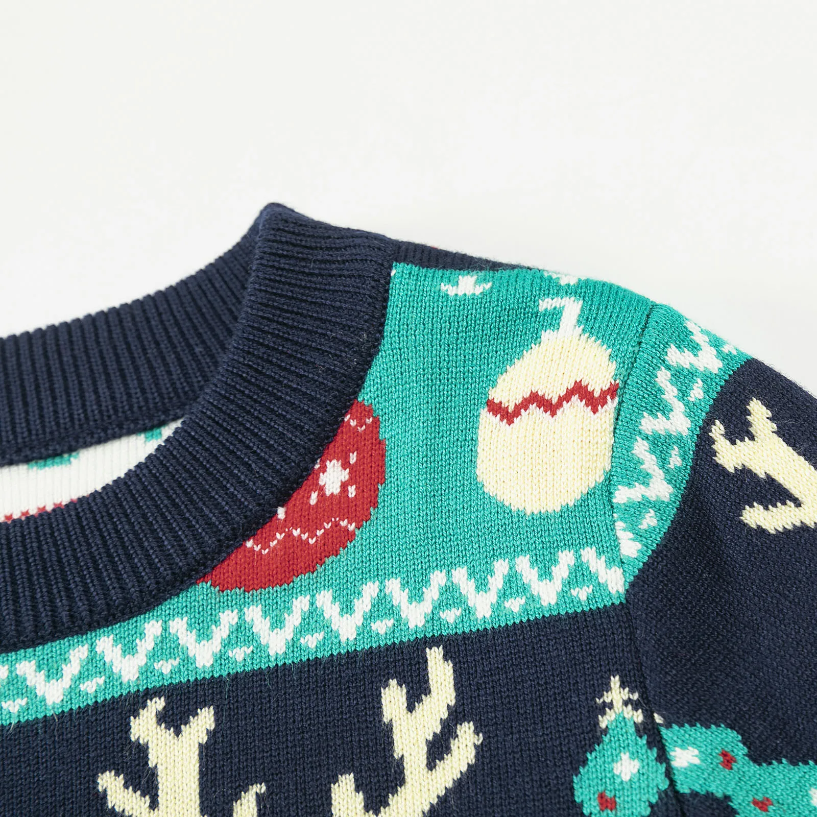 2024 Christmas Print Sweater Boys Girls Knit Pullover Cotton Clothes Autumn Winter Xmas Kids Slouchy Soft Wool Clothing Knitwear