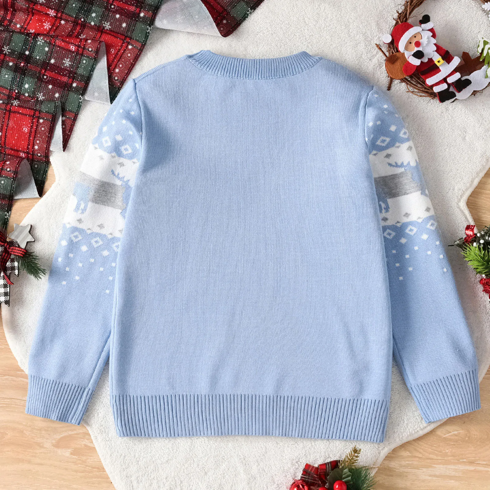 Toddler Boys Girls Christmas Sweaters Cartoon Warm Knitted Sweater Long Sleeve Tops Knitwear Pullovers For Children Boys Clothes