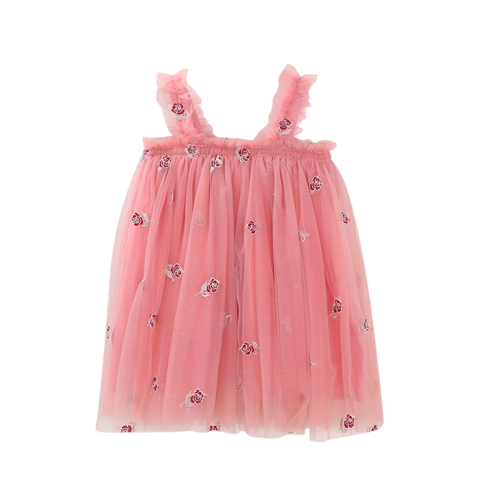 1-6y Toddler Kids Girls Daisy Dress Baby Girl Tulle Princess Birthday Party Dress Floral Summer Sleeveless Beach Tutu Dress 2024