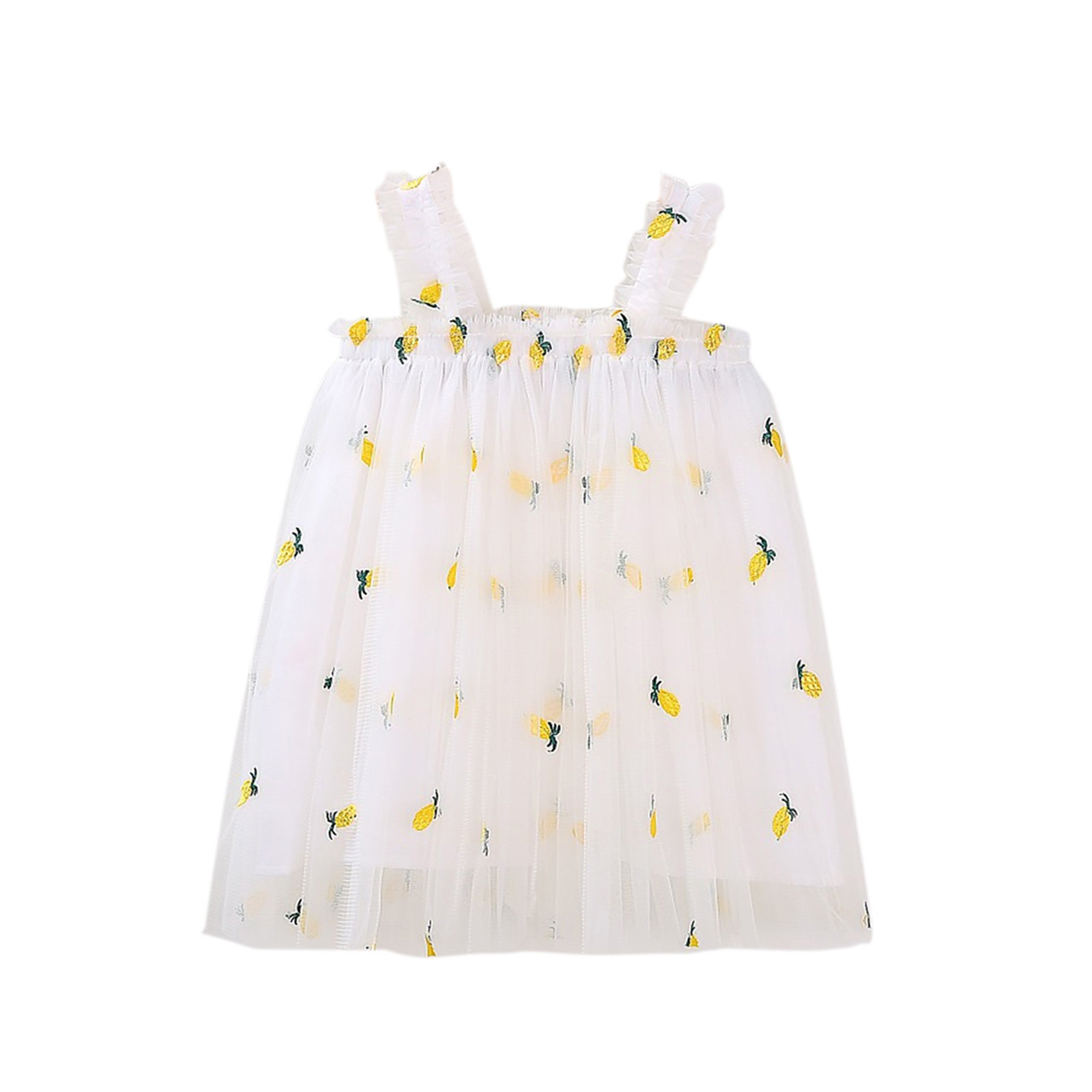 1-6y Toddler Kids Girls Daisy Dress Baby Girl Tulle Princess Birthday Party Dress Floral Summer Sleeveless Beach Tutu Dress 2024