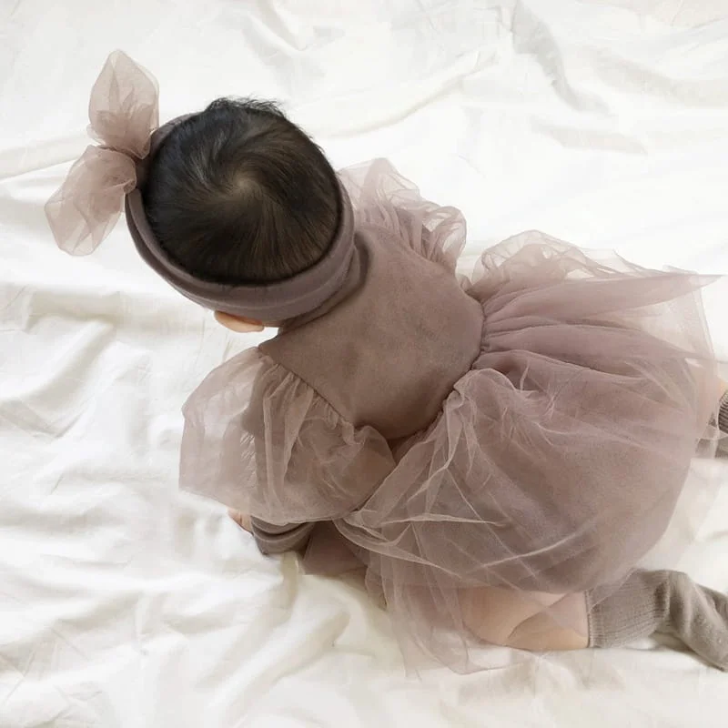 Princess Baby Girl Dresses + Headband Wedding Party Baptism Outfit