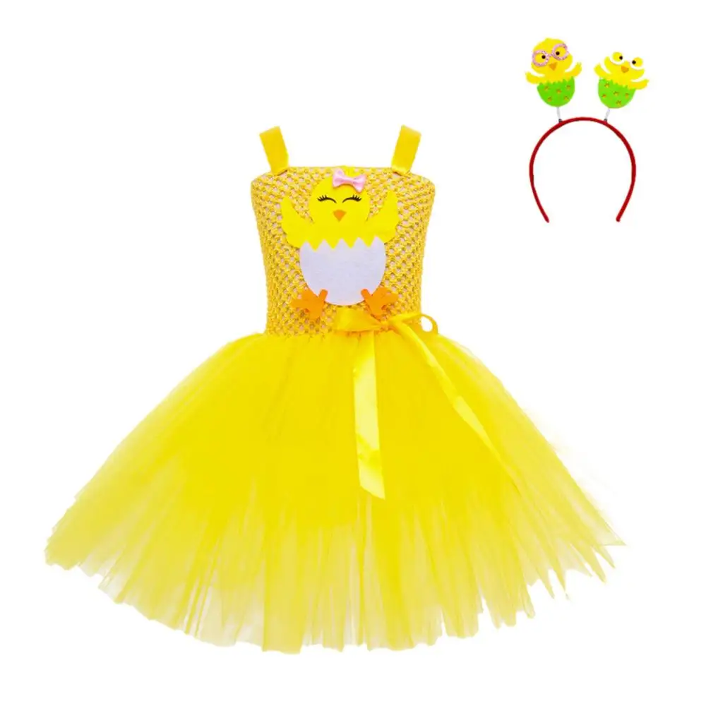 Yellow Tutu Dress For Girls Yellow Sleeveless Tulle Sundress Fancy Costume Party Gift For Birthday Or Special Occasion