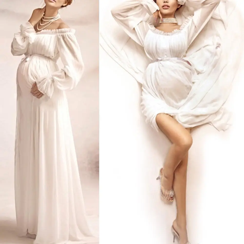 Maternity Photography Props Dresses for Pregnant Women Clothes Maternity Dresses for Photo Shoot Pregnancy Dresses