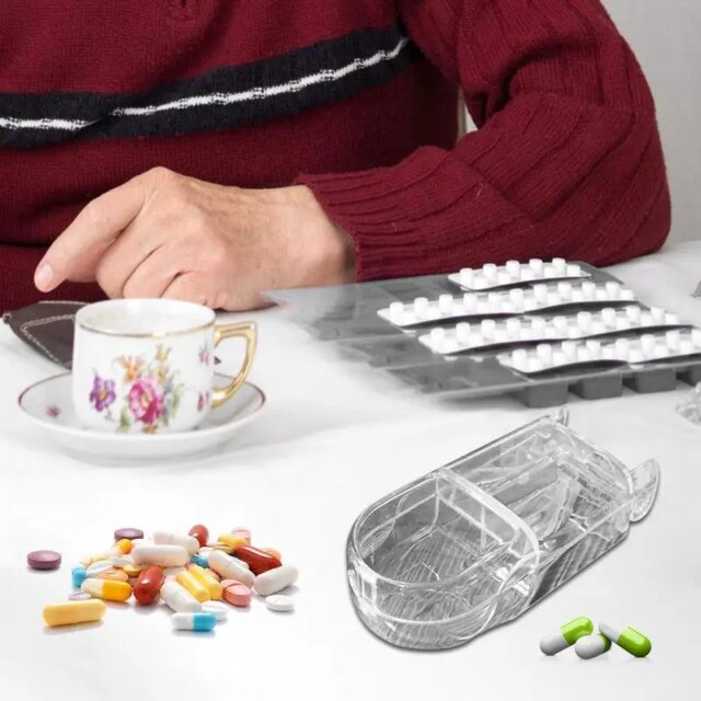 Pill Cutter Personal Vitamin And Pill Cutter Travel Sized Medicine Crusher For Men And Women Detachable Multi Purpose Pill - Image 2