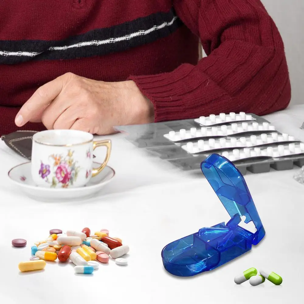 Pill Cutter Personal Vitamin And Pill Cutter Travel Sized Medicine Crusher For Men And Women Detachable Multi Purpose Pill