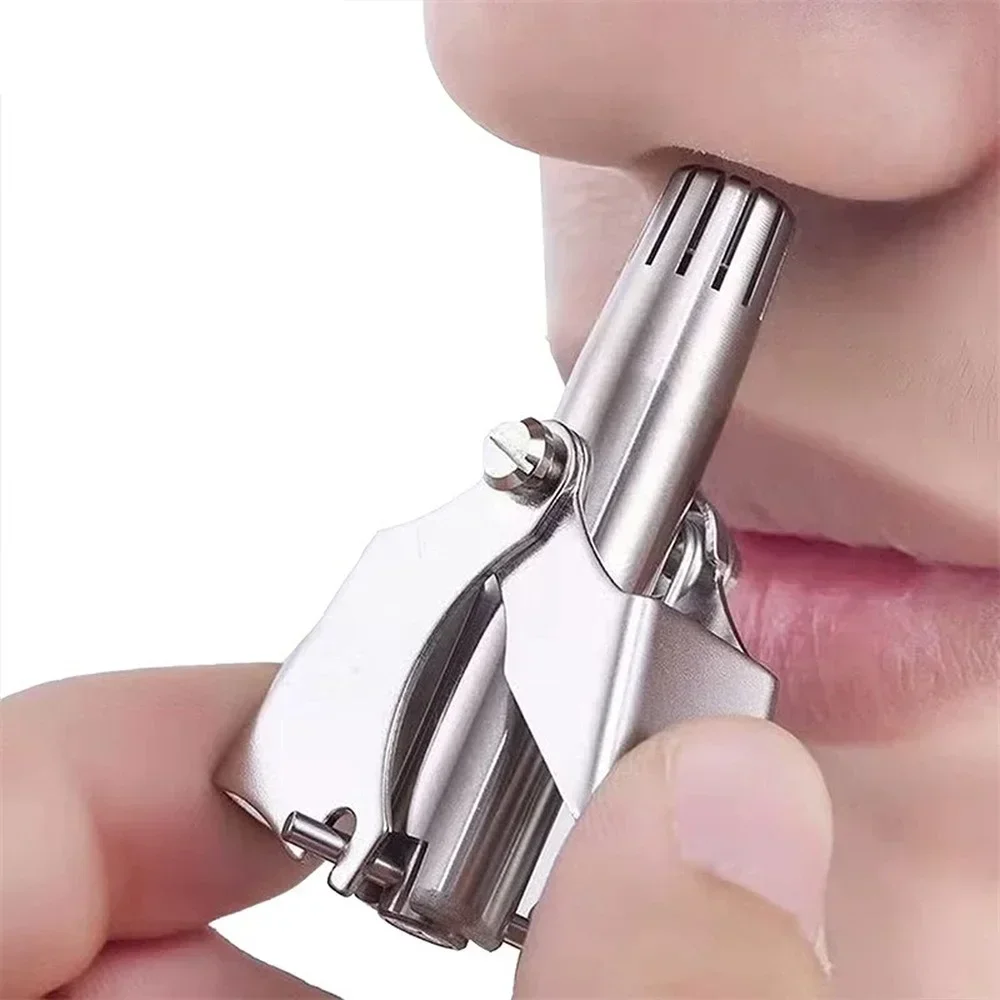 Nose Trimmer for Men Stainless Steel Nose Hair Trimmer Washable Portable Mechanical Clippers Cutter Personal Care Appliances