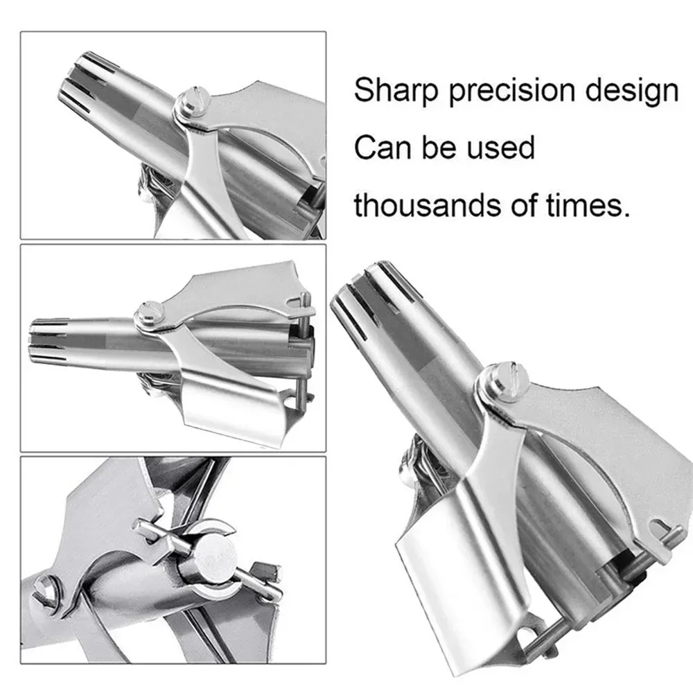 Nose Trimmer for Men Stainless Steel Nose Hair Trimmer Washable Portable Mechanical Clippers Cutter Personal Care Appliances