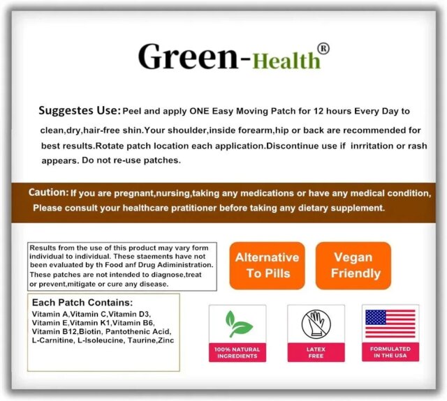 30 Patches Ultra 360 Multivitamin Transdermal Patches For Men With Vitamin A, C, D, E & Zinc For Energy & Immune Support - Image 5