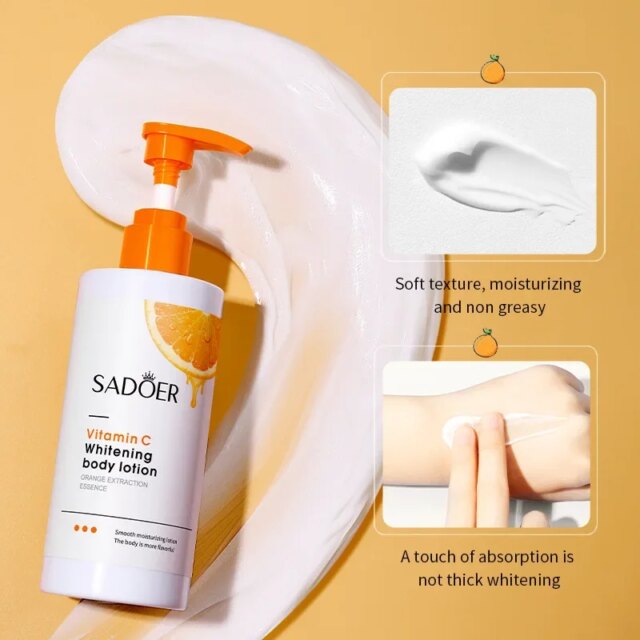 Vitamin C Body Lotion Whitening Creams Moisturising Exfoliating Leg Arm Back Body Skin Care Cream for Women Men - Image 4