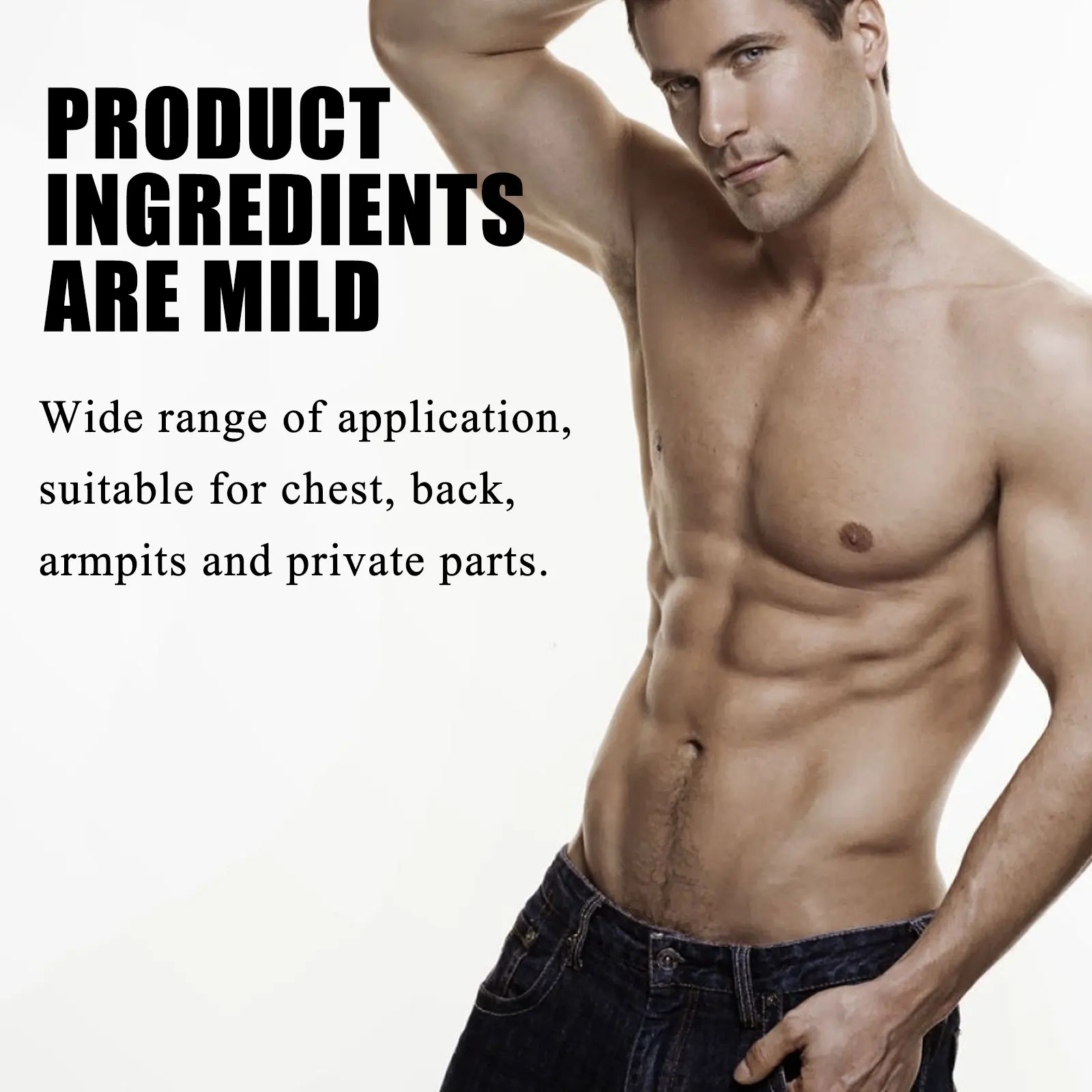 Vitamin Men Hair Removal Cream Growth Inhibitor Gently Painless Private Parts Long Lasting Soothing Whole Body Depilatory Cream