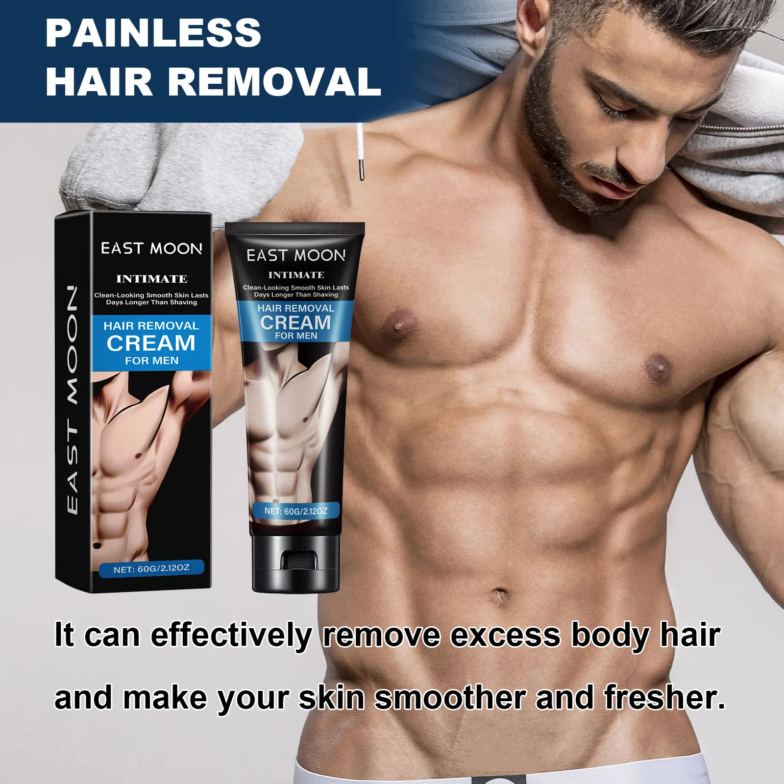 Vitamin Men Hair Removal Cream Growth Inhibitor Gently Painless Private Parts Long Lasting Soothing Whole Body Depilatory Cream