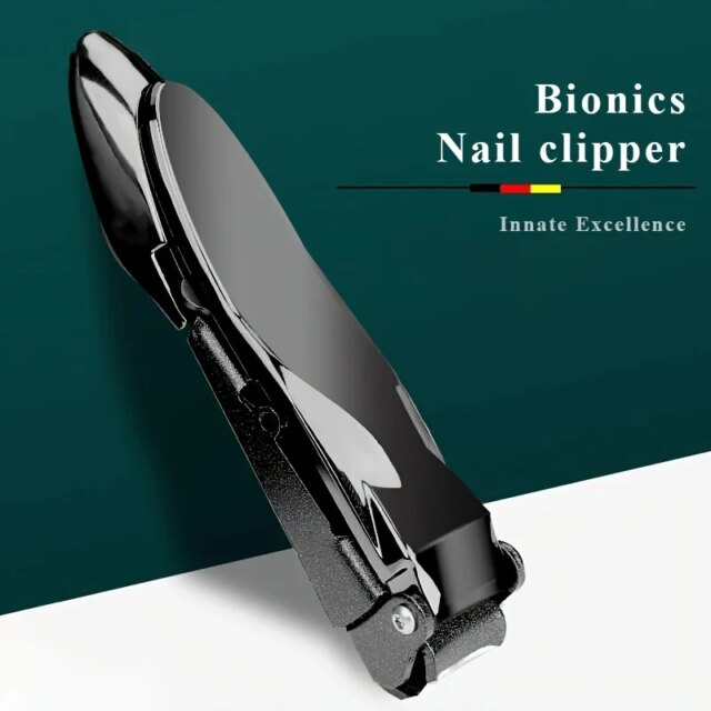 1-piece Nail Clippers for Men with Catcher -Sharp Heavy Duty Self-Collecting Nail Cutters with Ergonomic Lever Keep Fingernails - Image 2