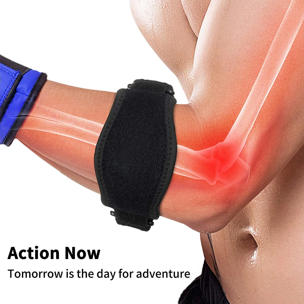 BraceTop 1PC Tennis Elbow Brace for Tendonitis,Forearm Pain,Golf Elbow Support,Arm Strap Band with Compression Pad for Men Women