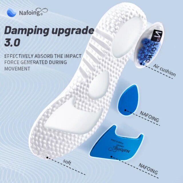 1Pair Upgrade Sports Shock Absorption Insole PU Memory Foam Breathable Arch Support Orthopedic Shoes Pad for Men Women Feet Care - Image 4