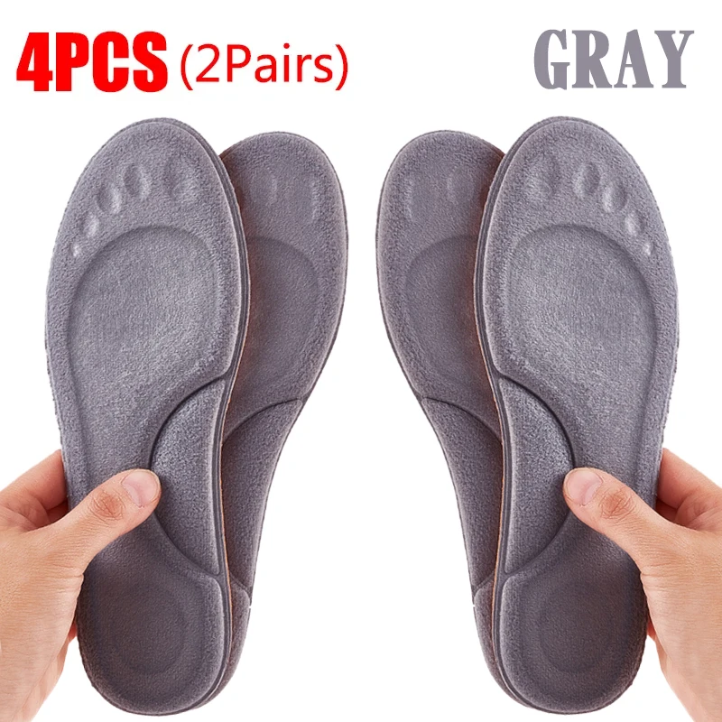 2Pairs Self Heating Insoles Thermostatic Thermal Insole Massage Memory Foam Arch Support Shoe Pad Heated Pads Winter Men Women