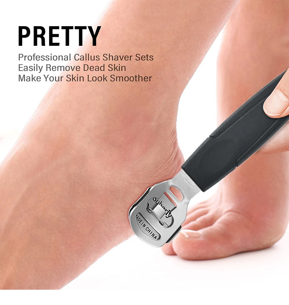 Foot Care Tool Pedicure Callus Shaver Hard Dead Skin Remover 10 Replacement Blades Stainless Steel Corn Cuticle Cutter