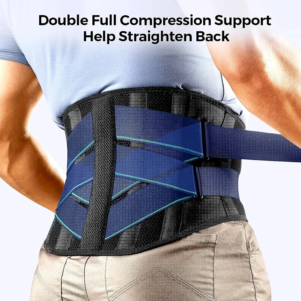 Back Brace for Lower Back Pain Relief Men Women,Breathable Back Support Brace with 3D Lumbar Support Pad for Lifting At Work