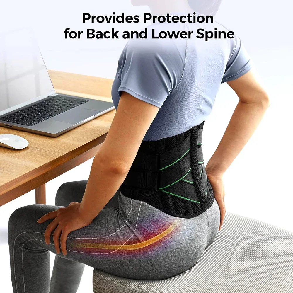 Back Brace for Lower Back Pain Relief Men Women,Breathable Back Support Brace with 3D Lumbar Support Pad for Lifting At Work