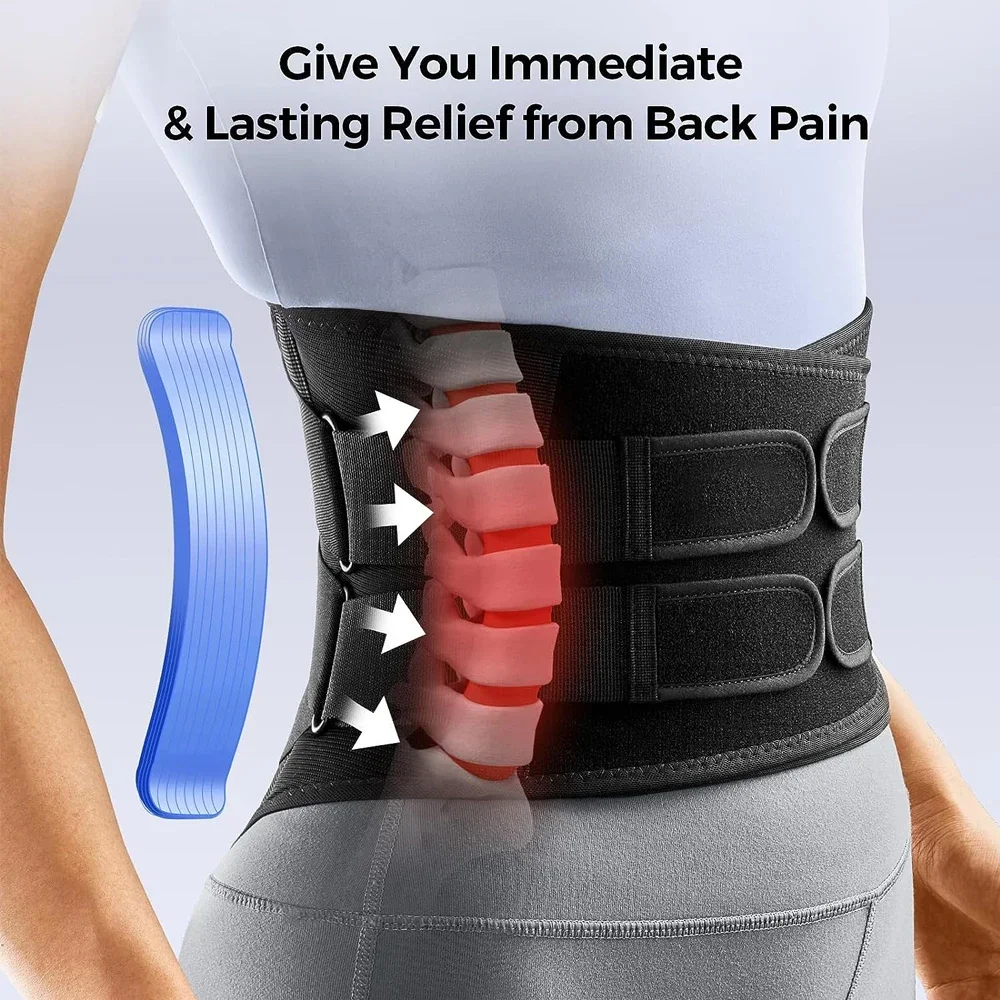 Back Brace for Lower Back Pain Relief Men Women,Breathable Back Support Brace with 3D Lumbar Support Pad for Lifting At Work