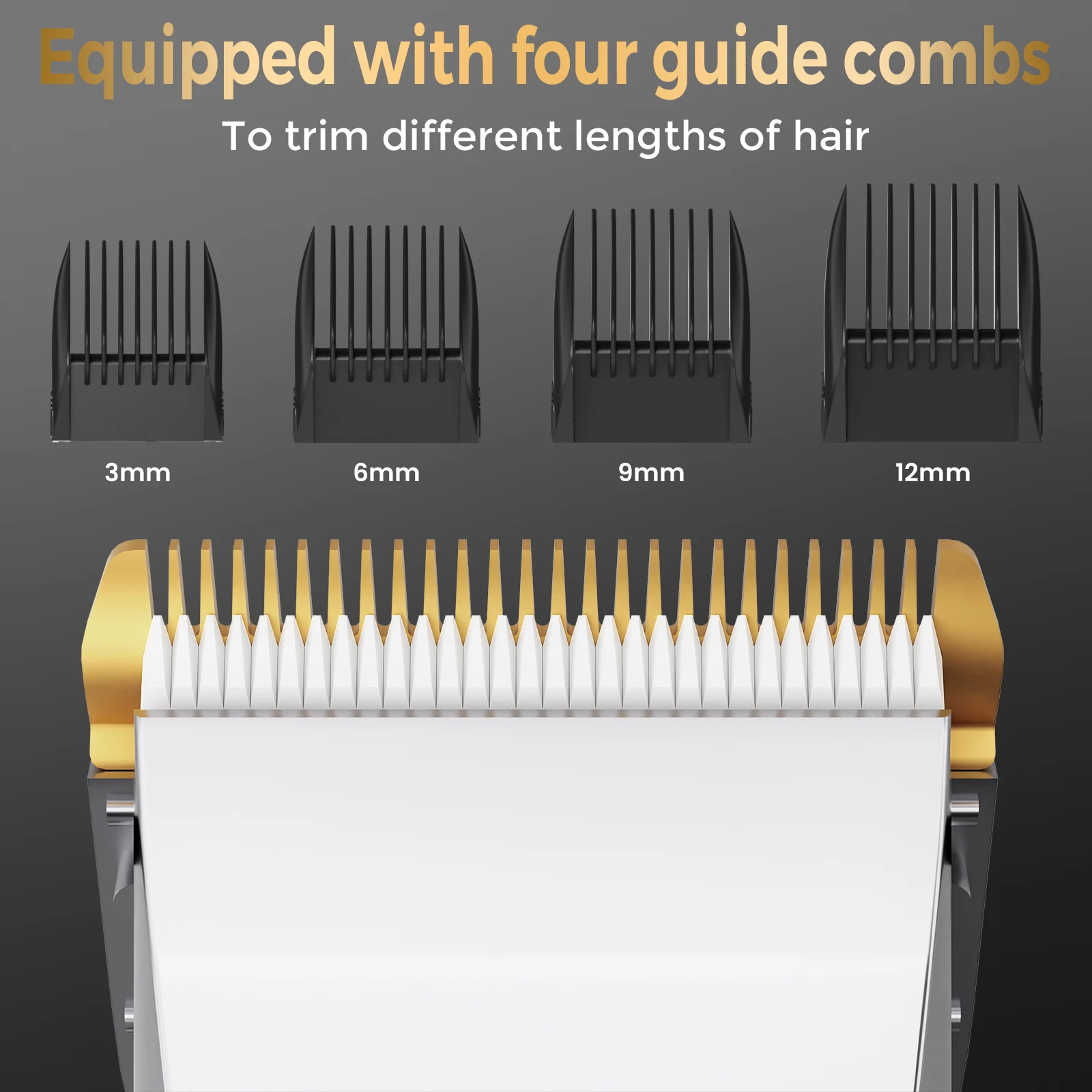 Sejoy Hair Clipper Men With Replacement Cutter Head And Guide Combs Hair Trimming & Beard Grooming