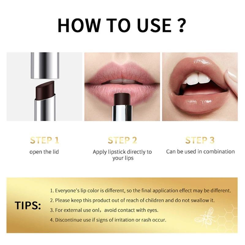 Black Honey Lipstick For Men And Women Long Term Nourishing And Moisturizing Daily Care Moisturizing Vitamin E Honey Lipstick