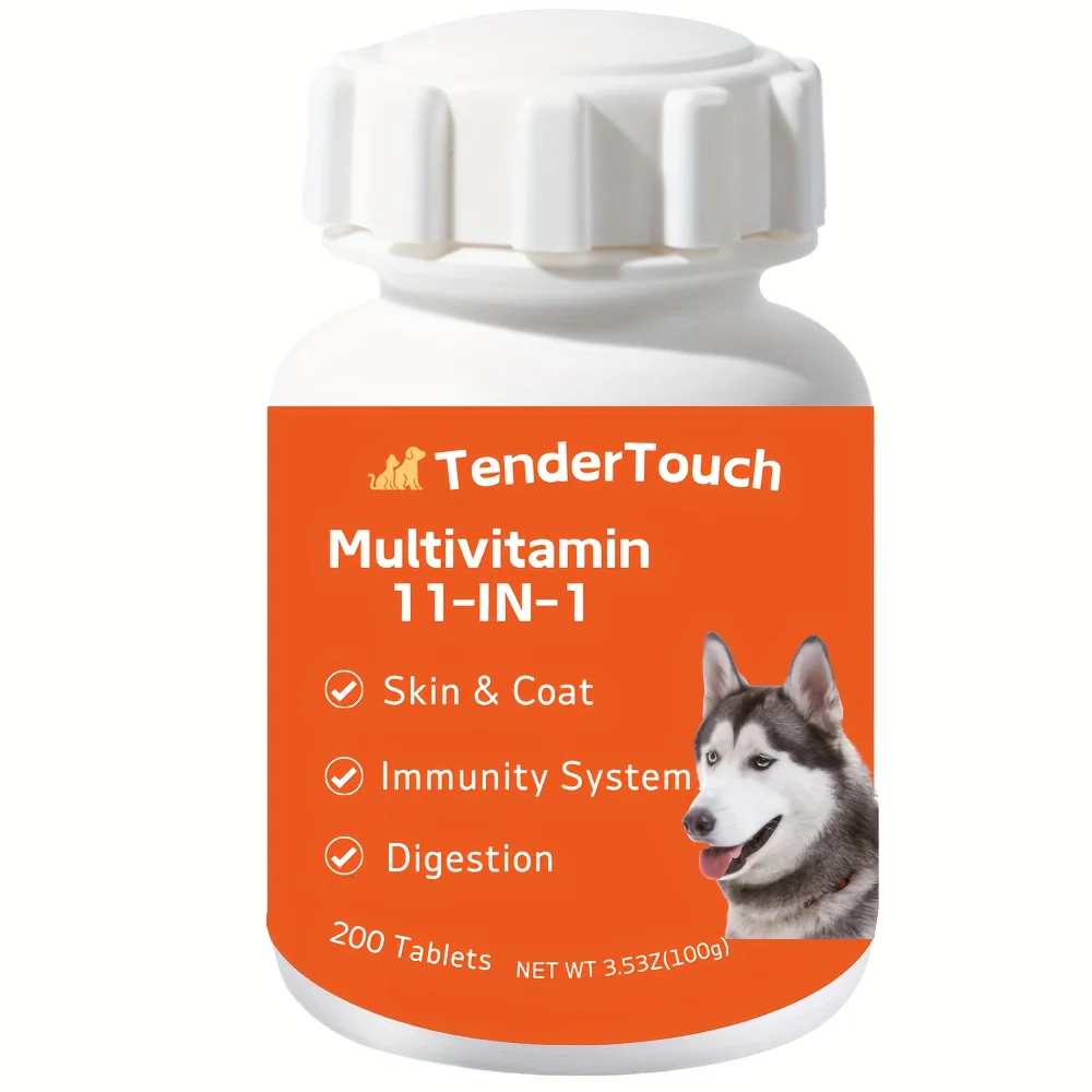 Dog and Cats Multivitamin  - 200 Tablets - Dog and Cats  Vitamins and Supplements, Senior & Puppy Multivitamin for Dogs