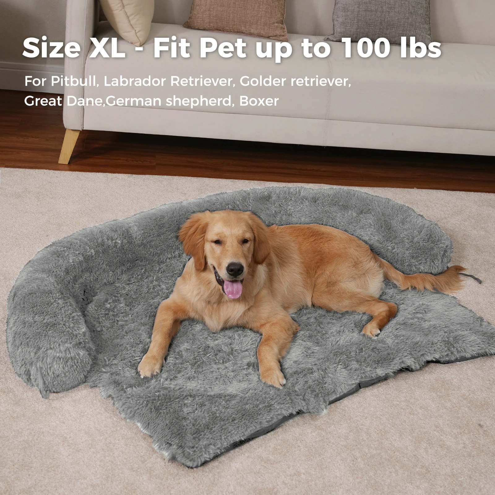 Fluffy Dog Bed Mat Dog Cat Sofa Winter Warm Pet Blanket Sleeping Bed for Dog Portable Dog House Washable Pet Kennel Puppy Pad