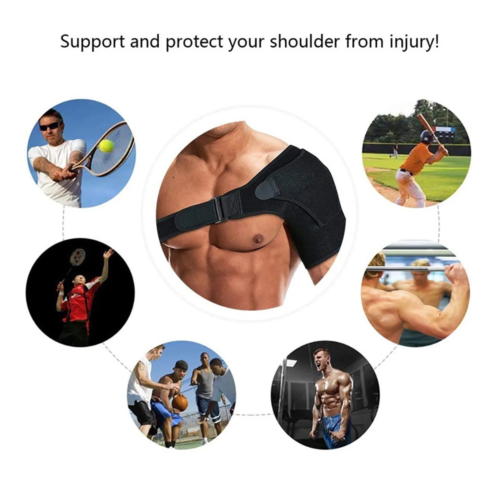 Shoulder Brace for Torn Rotator Cuff Shoulder Support Brace with Pressure Pad for Shoulder and Joint Pain Relief