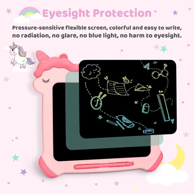 KIKAPABI 8.5-inch LCD Writing Tablet for Kids, Unicorn Colorful Screen Doodle Board, Toddler Educational Travel Toys - Image 5