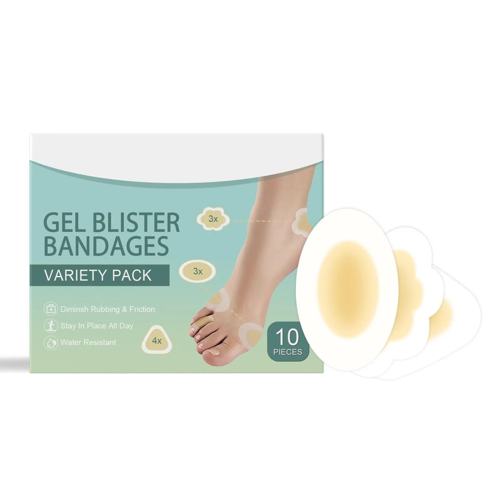 10pcs High Heels Gel Blister Bandages Breathable Protection Pad for Foot Skin Protection