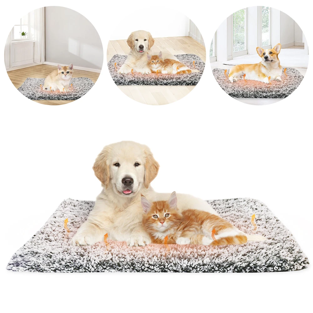 Cat Warmer Mat Self-Heating Warm Thermal Pet Pad Comfortable Pet Sleeping Mat Soft Thickened Blanket Pad for Indoor Outdoor Pets