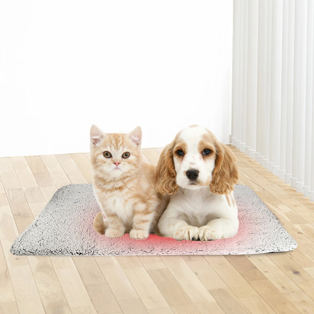 Cat Warmer Mat Self-Heating Warm Thermal Pet Pad Comfortable Pet Sleeping Mat Soft Thickened Blanket Pad for Indoor Outdoor Pets