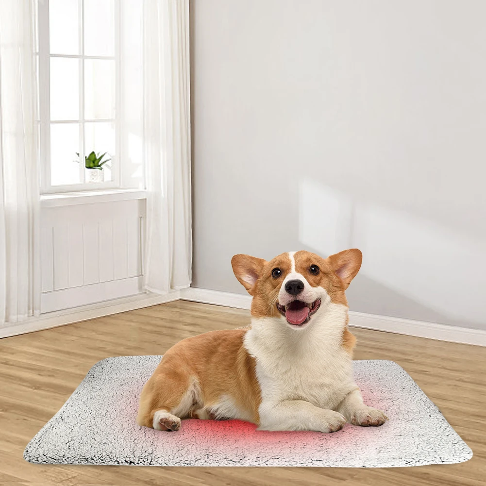 Cat Warmer Mat Self-Heating Warm Thermal Pet Pad Comfortable Pet Sleeping Mat Soft Thickened Blanket Pad for Indoor Outdoor Pets